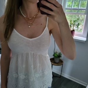 3 piece faux pearl + chain gold tone necklace set